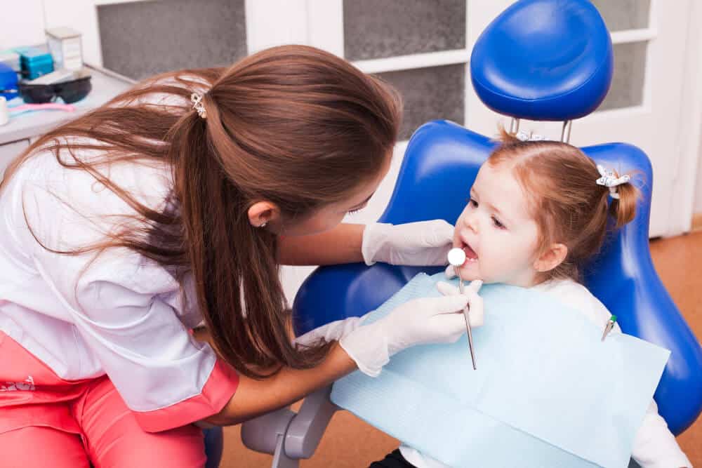 Child receiving preventive dental care in Gordon